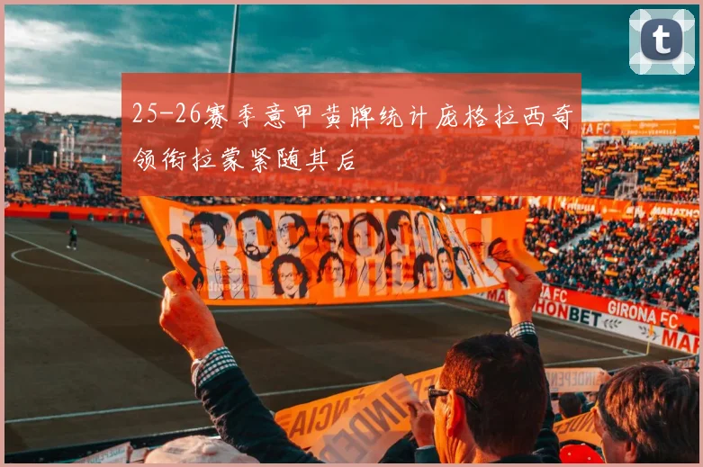 25-26赛季意甲黄牌统计庞格拉西奇领衔拉蒙紧随其后